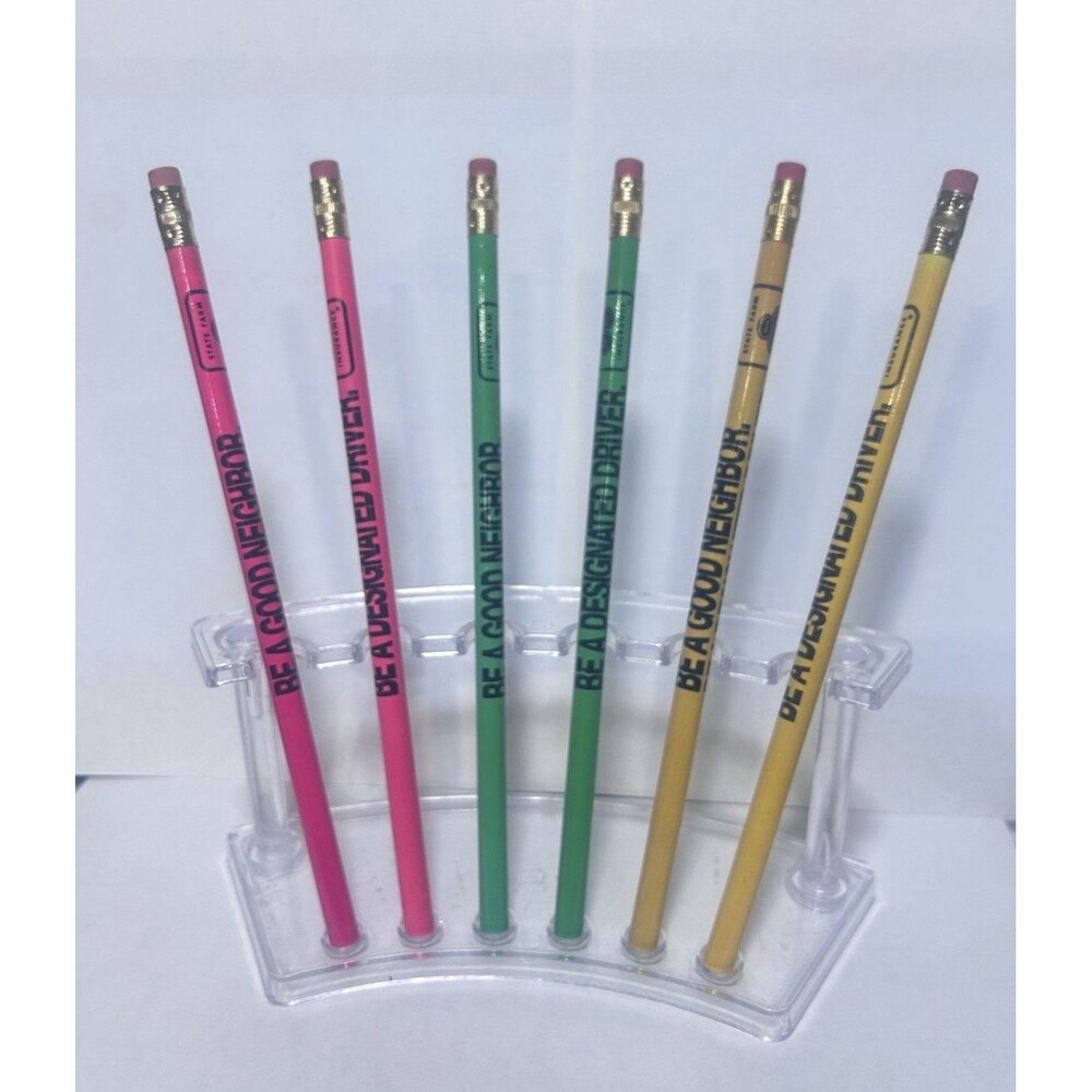 X6 STATE FARM INSURANCE Vintage “Be A Good Neighbor' Pencils NOS (new old stock)